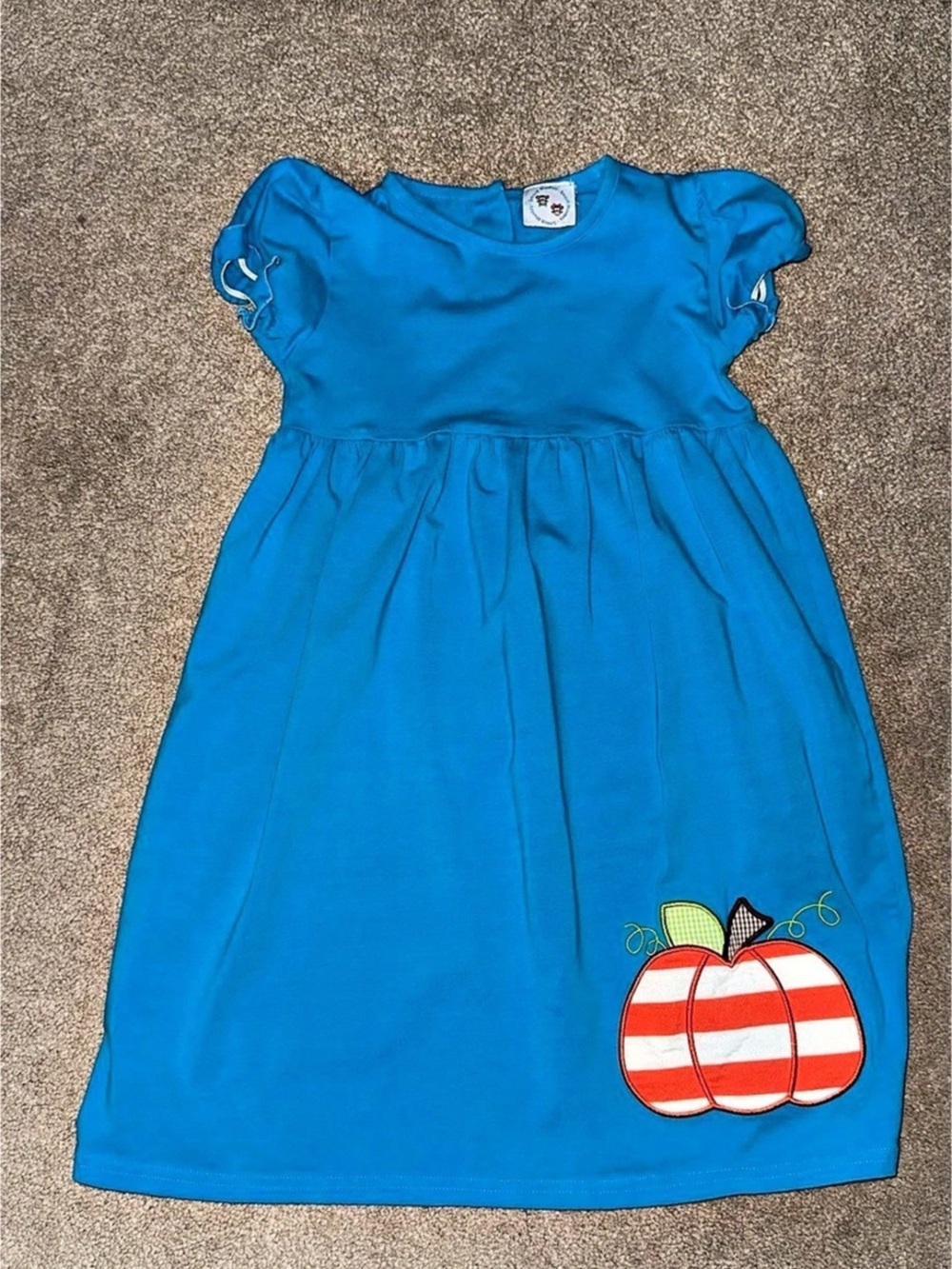 Smock Monkey Blue Pumpkin Dress